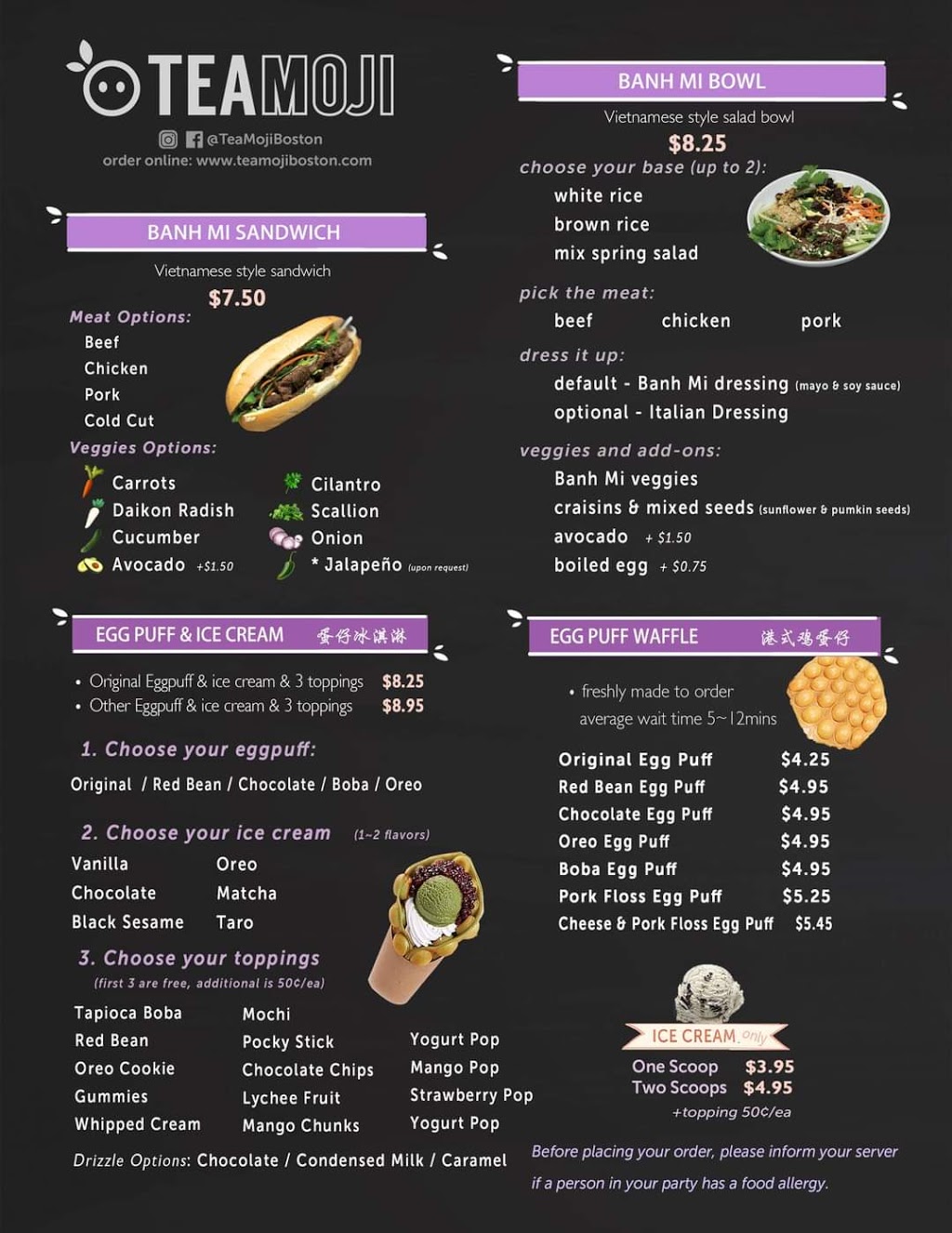 TeaMoji | cafe | 3 N Beacon St, Boston, MA 02134, USA | 6179033496 OR +1 617-903-3496