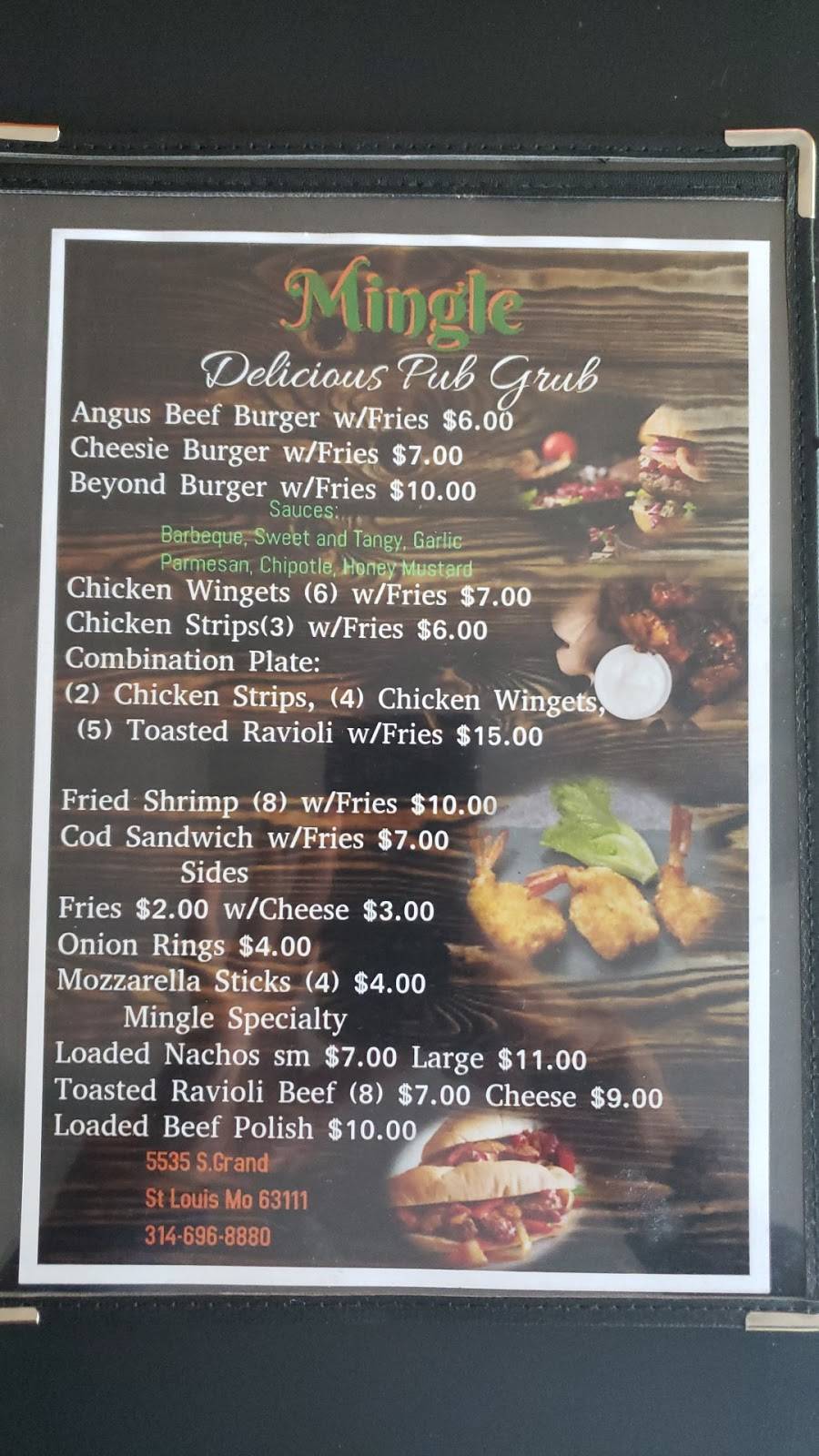 Mingle Sports Bar & Grill | restaurant | 5535 S Grand Ave, St. Louis, MO 63111, USA | 3146968880 OR +1 314-696-8880