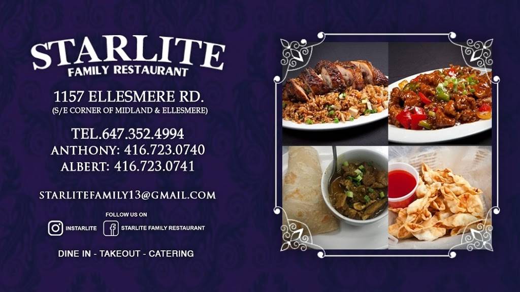 Starlite Family Restaurant | restaurant | 1157 Ellesmere Rd, Scarborough, ON M1P 2X6, Canada | 6473524994 OR +1 647-352-4994