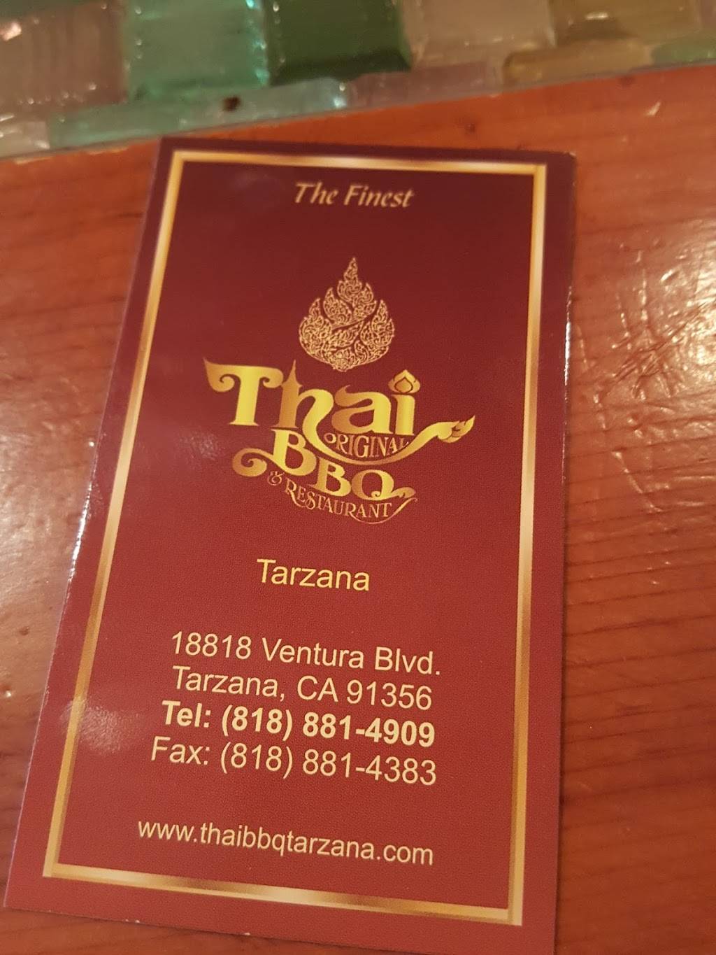 Original Thai BBQ Restaurant | restaurant | 18818 Ventura Blvd, Tarzana, CA 91356, USA | 8188814909 OR +1 818-881-4909