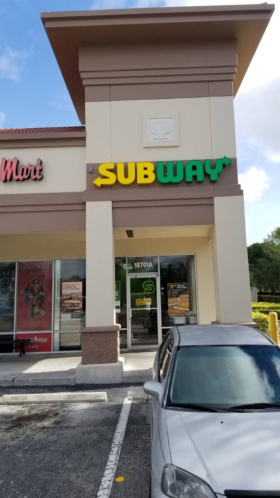 Subway | restaurant | 15701 Sheridan St, Davie, FL 33331, USA | 9546804540 OR +1 954-680-4540