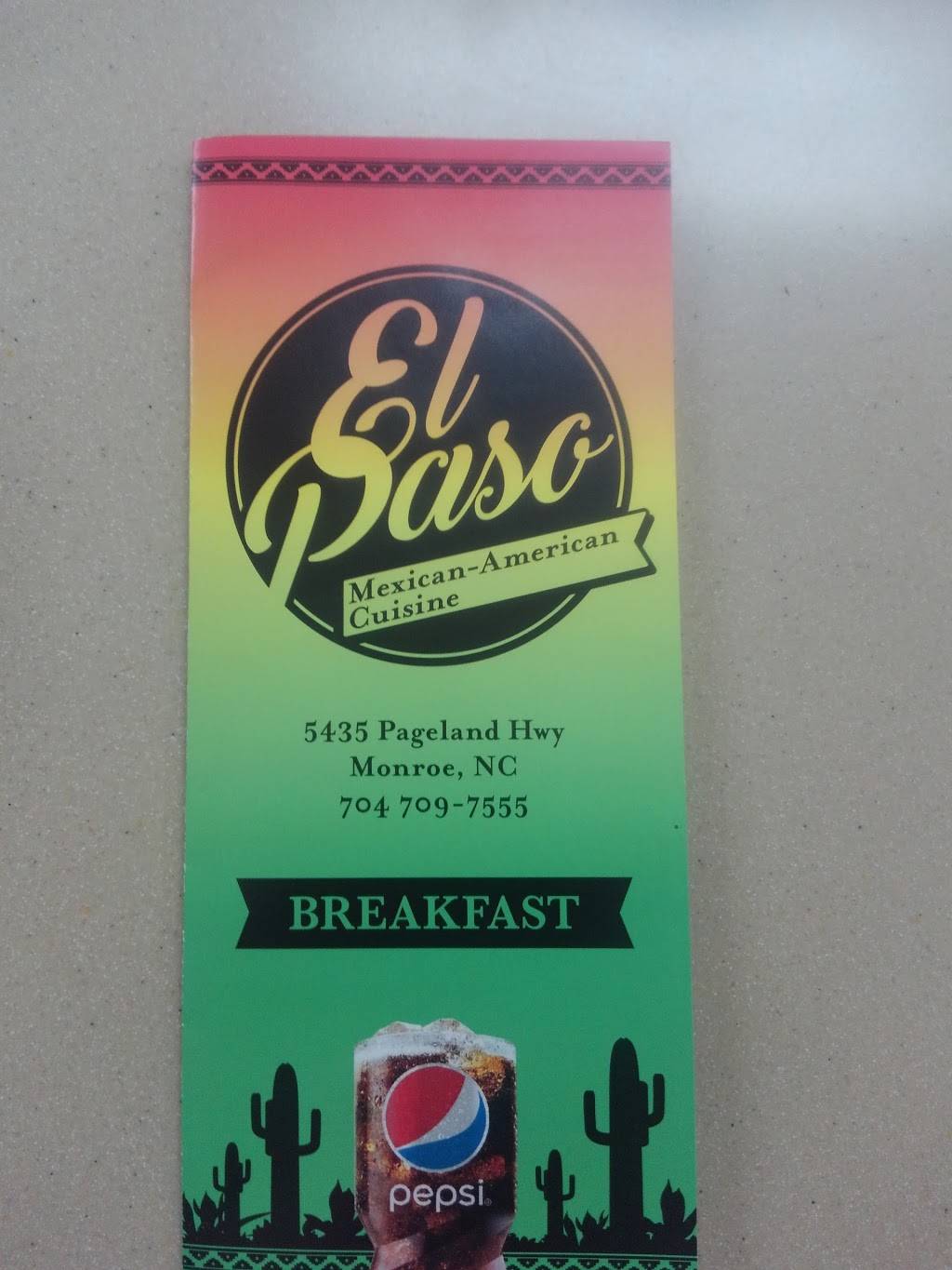 El Paso Mexican American Cuisine | restaurant | 5435 Pageland Hwy, Monroe, NC 28112, USA | 7047097261 OR +1 704-709-7261
