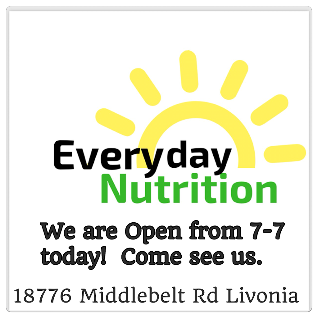 Everyday Nutrition | restaurant | 18776 Middlebelt Rd, Livonia, MI 48152, USA | 2485362938 OR +1 248-536-2938