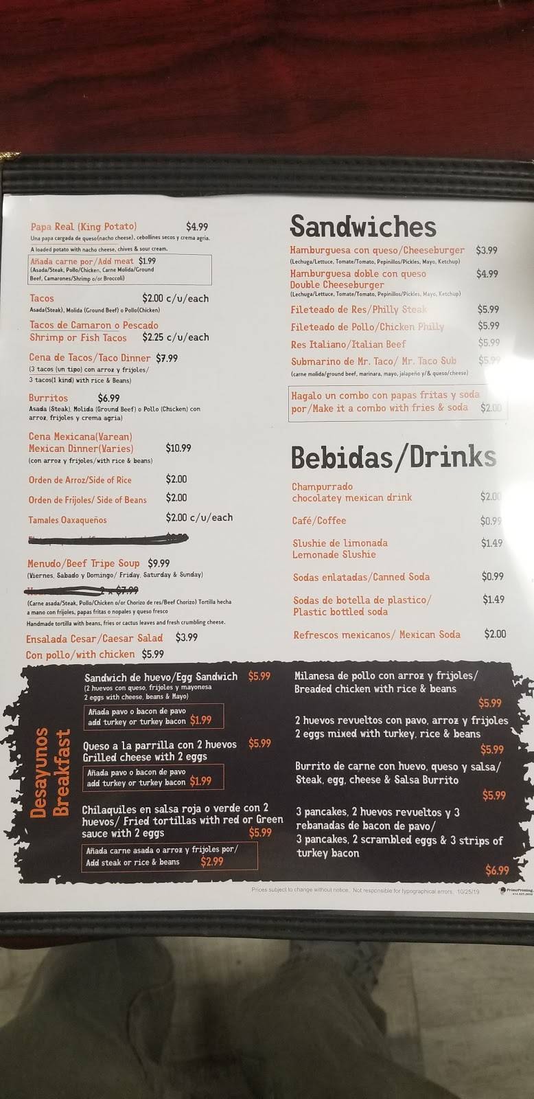 Mr. Taco, Wings & Potato - Fast Food Restaurant Milwaukee | restaurant | 831 S Cesar E Chavez Dr, Milwaukee, WI 53204, USA | 4148374035 OR +1 414-837-4035