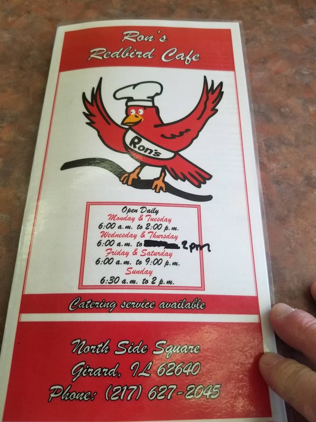Rons Red Bird Cafe | restaurant | 112 W Center St, Girard, IL 62640, USA | 2176272045 OR +1 217-627-2045