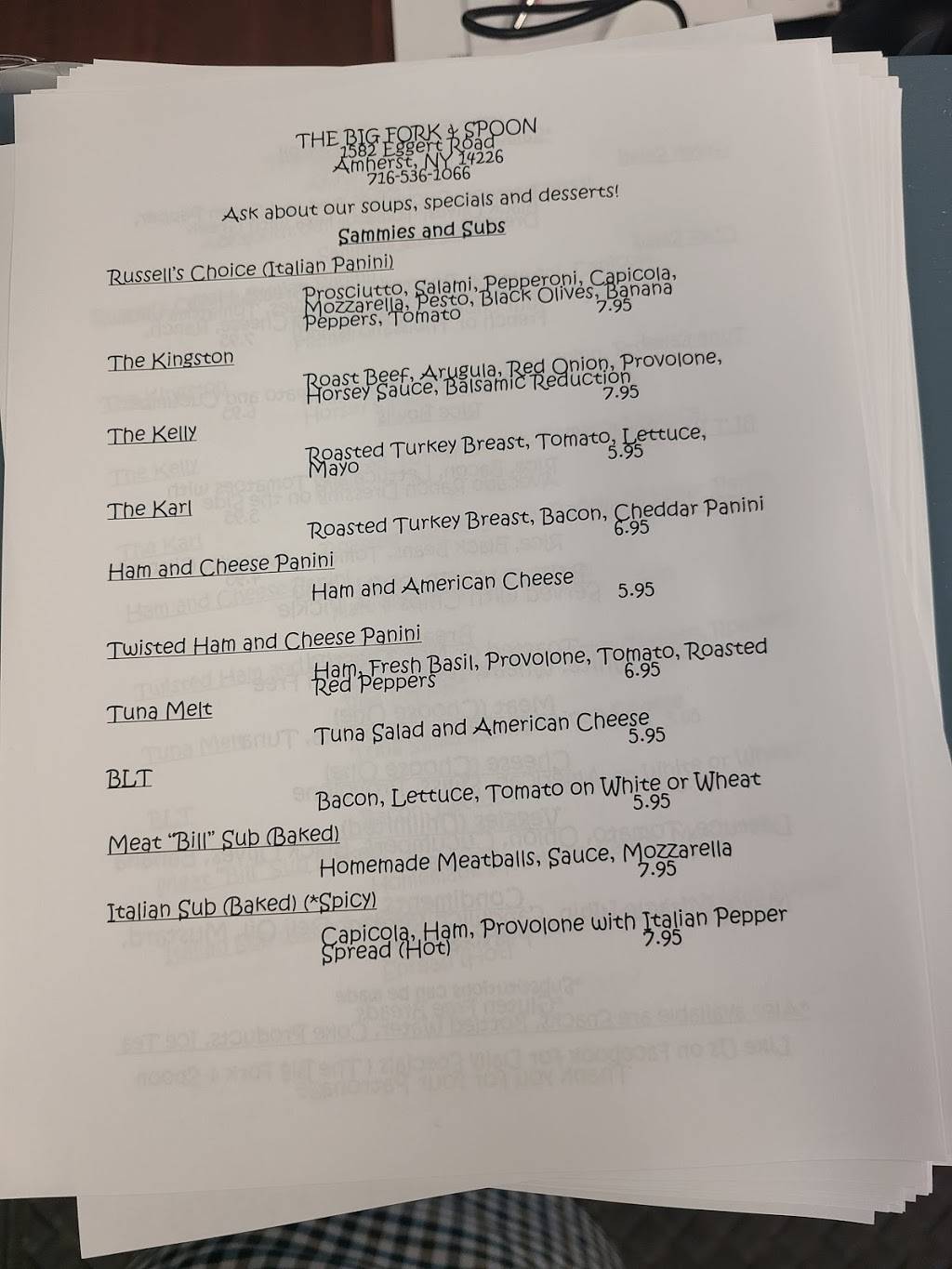 The Big Fork and Spoon | meal takeaway | 1582 Eggert Rd, Buffalo, NY 14226, USA | 7165361066 OR +1 716-536-1066