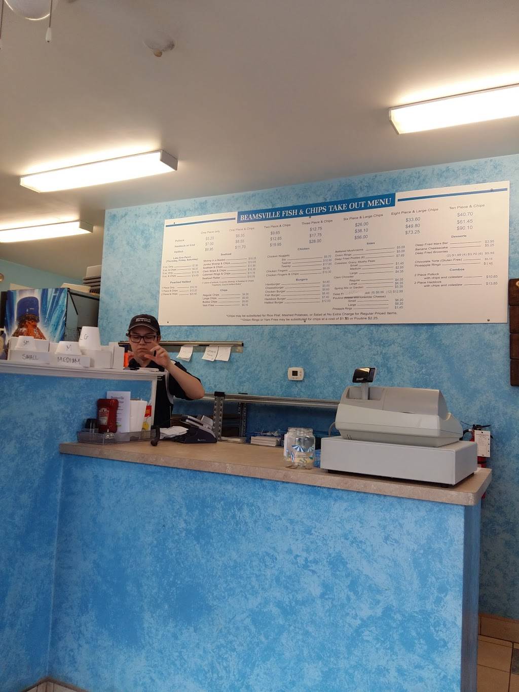 Beamsville Fish & Chips | restaurant | 235 Pelham Rd, St. Catharines, ON L2S 1W8, Canada | 2893620444 OR +1 289-362-0444