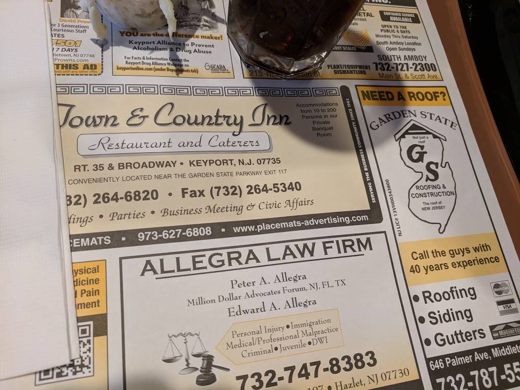 Town and Country Inn | restaurant | 48 NJ-35, Keyport, NJ 07735, USA | 7322646820 OR +1 732-264-6820