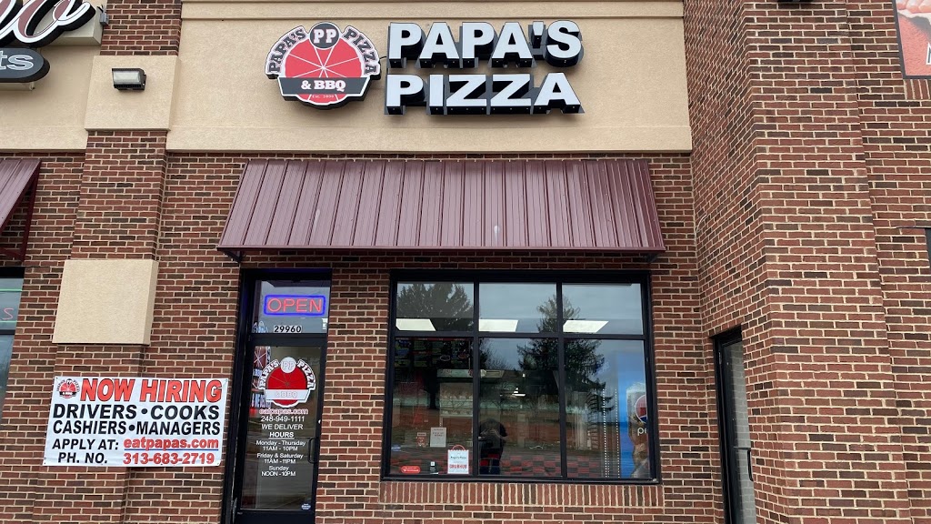 PAPAS PIZZA & BBQ FARMINGTON HILLS 12 MILE | restaurant | 29960 W 12 Mile Rd, Farmington Hills, MI 48334, USA | 2489491111 OR +1 248-949-1111