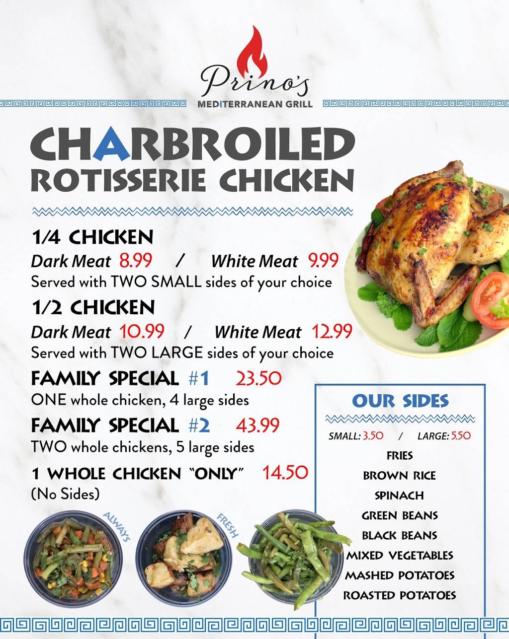 Prinos Mediterranean Grill | restaurant | 7690 Dorchester Blvd #104, Hanover, MD 21076, USA | 4107997024 OR +1 410-799-7024