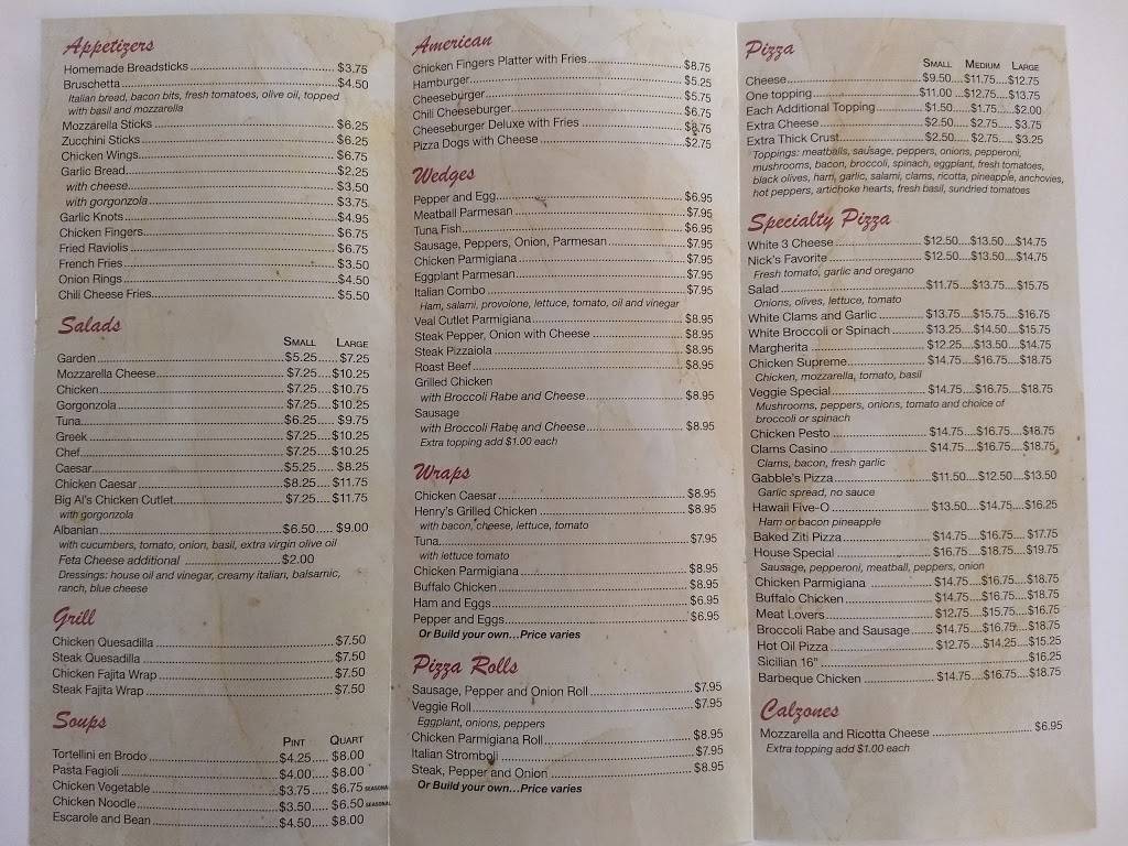 Little Nicks Pizza & Pasta | restaurant | 14 Chestnut Hill Rd, Norwalk, CT 06851, USA | 2038498419 OR +1 203-849-8419