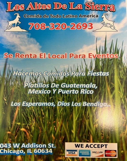 Los Altos De La Sierra | restaurant | 6043 W Addison St, Chicago, IL 60634, USA | 7083202693 OR +1 708-320-2693