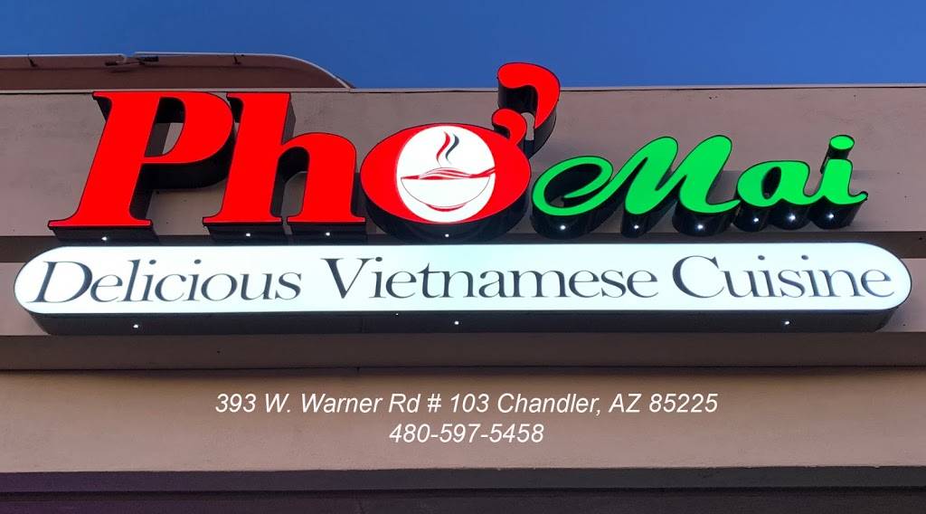 Pho Mai | restaurant | 393 W Warner Rd Suite Suite #103, Chandler, AZ 85225, USA | 4805975458 OR +1 480-597-5458