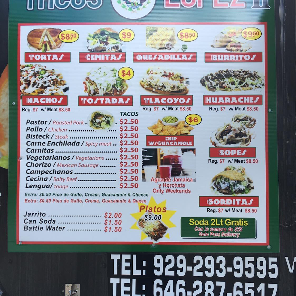 Tacos López 2 | restaurant | 465 Kings Hwy, Brooklyn, NY 11223, USA | 9292939595 OR +1 929-293-9595