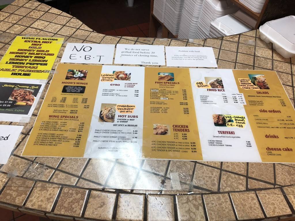 Moon Wings Seafood | restaurant | 4191 Mercer University Dr, Macon, GA 31204, USA | 4784773381 OR +1 478-477-3381