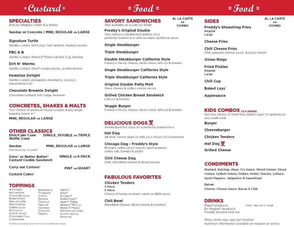 Freddys Frozen Custard & Steakburgers | restaurant | 1809 W Central Ave, El Dorado, KS 67042, USA | 3163213900 OR +1 316-321-3900