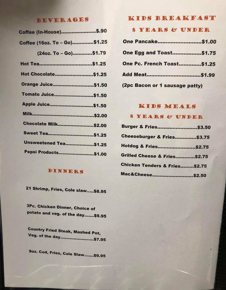 L&L Main Street Diner | restaurant | 92 Morgantown St, Smithfield, PA 15478, USA | 7245698708 OR +1 724-569-8708