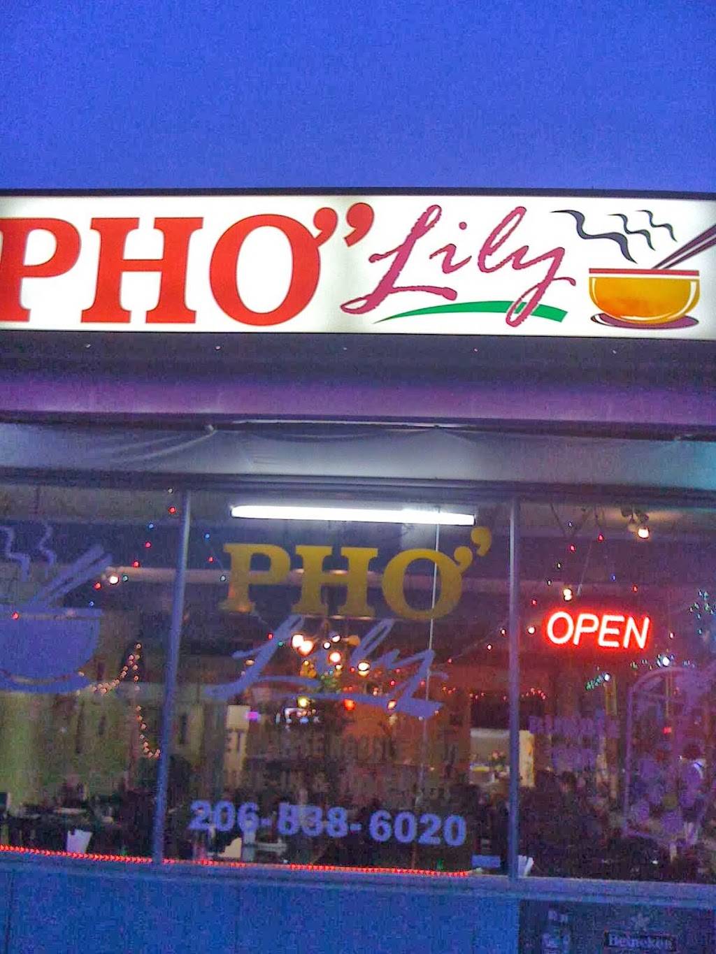 Pho Lily | restaurant | 14611 1st Ave S, Burien, WA 98168, USA | 2068386020 OR +1 206-838-6020