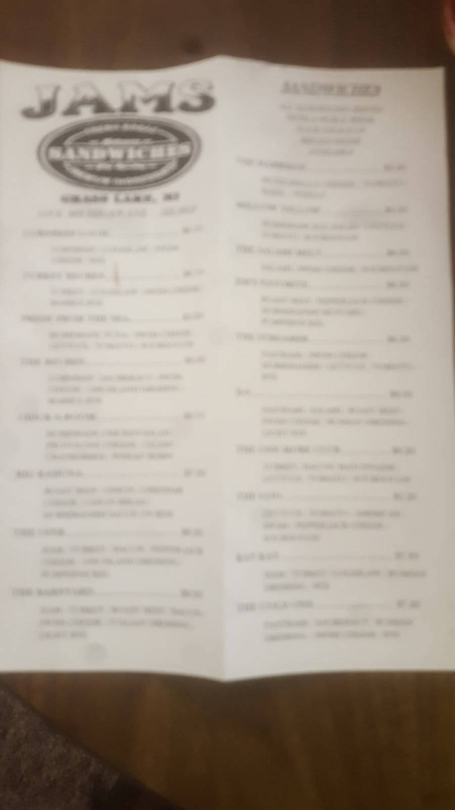 Jams Deli Sandwiches | restaurant | 119 E Michigan Ave, Grass Lake, MI 49240, USA | 5175229949 OR +1 517-522-9949