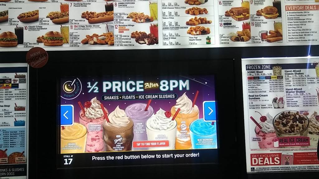 Sonic Drive-In | restaurant | 10830 S Memorial Dr, Tulsa, OK 74133, USA | 9183698558 OR +1 918-369-8558