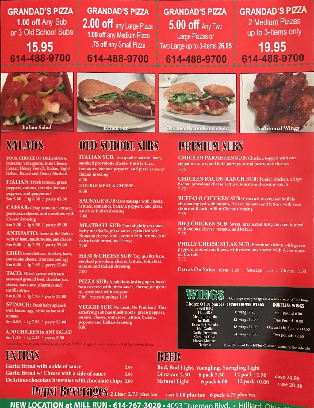 Grandads Pizza | restaurant | 1254 W 3rd Ave, Columbus, OH 43212, USA | 6144889700 OR +1 614-488-9700