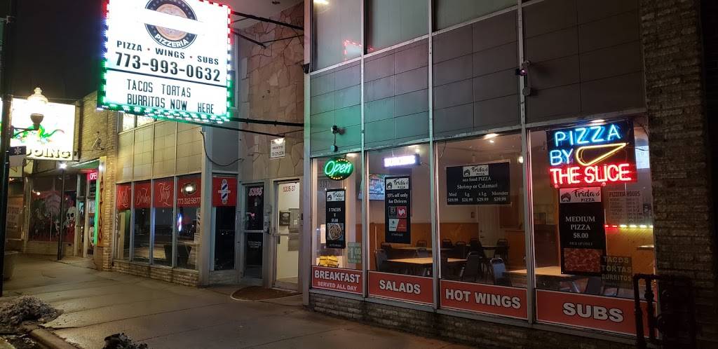 Fridas Pizzeria | restaurant | 5337 W Belmont Ave, Chicago, IL 60641, USA | 7739930632 OR +1 773-993-0632