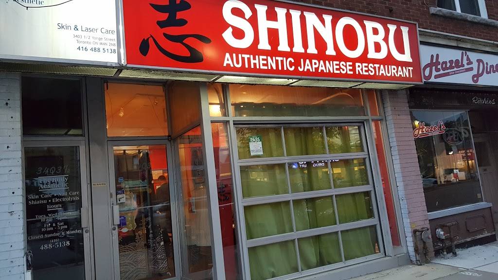 Shinobu Restaurant | restaurant | 3403 Yonge St, North York, ON M4N 2M8, Canada | 4168300741 OR +1 416-830-0741
