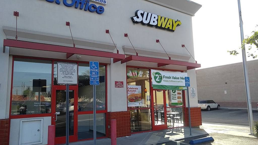 Subway Restaurants | restaurant | 9238 Slauson Ave, Pico Rivera, CA 90660, USA | 5629483140 OR +1 562-948-3140