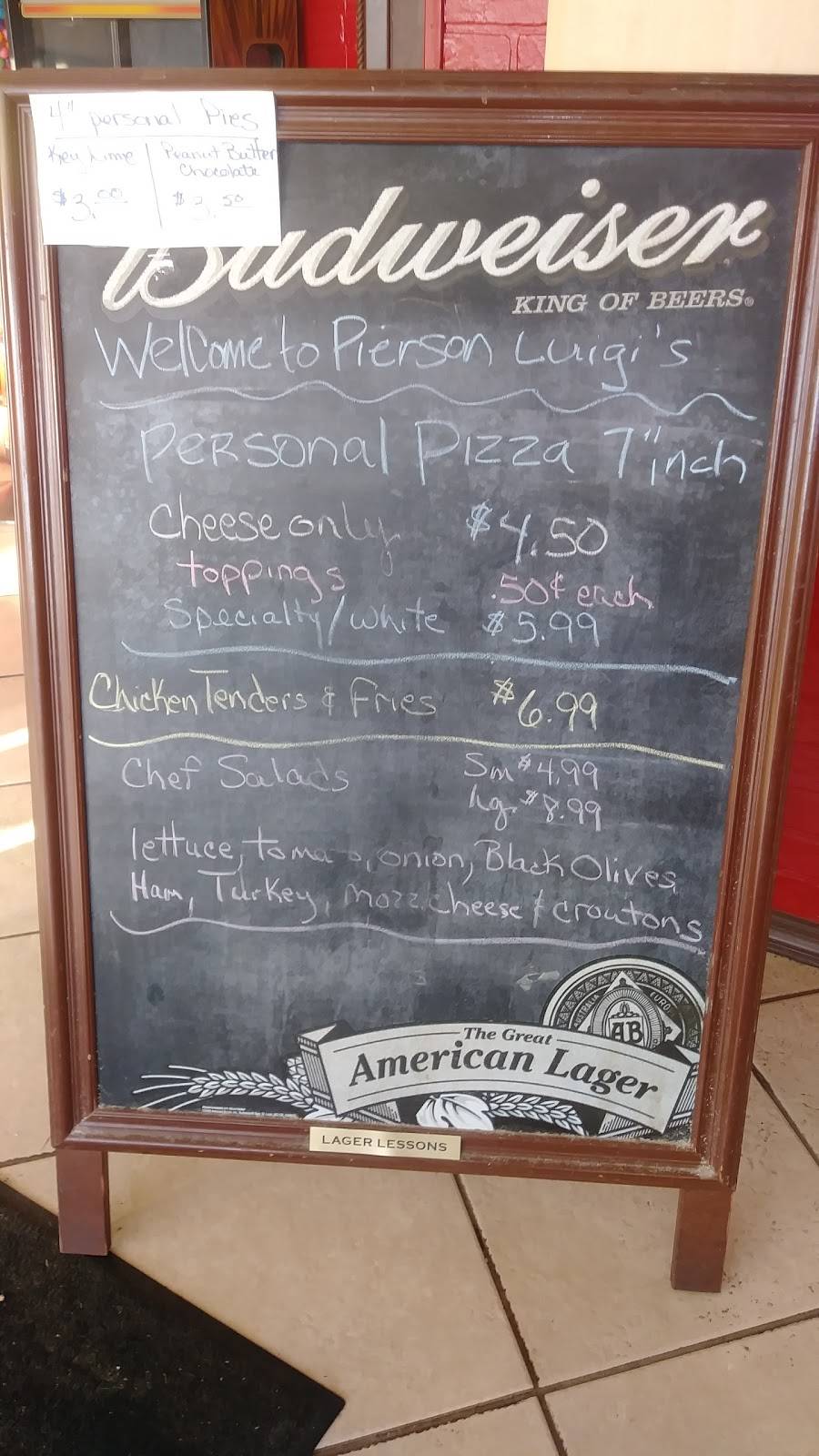 Luigis Pizza & Italian Restaurant | restaurant | 205 N Center St, Pierson, FL 32180, USA | 3867490970 OR +1 386-749-0970
