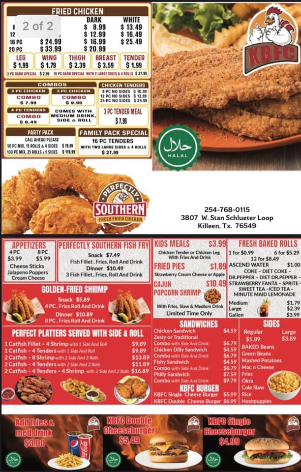 Killeens Best Fried Chicken (KBFC) | restaurant | 3807 W Stan Schlueter Loop, Killeen, TX 76549, USA | 2547680115 OR +1 254-768-0115