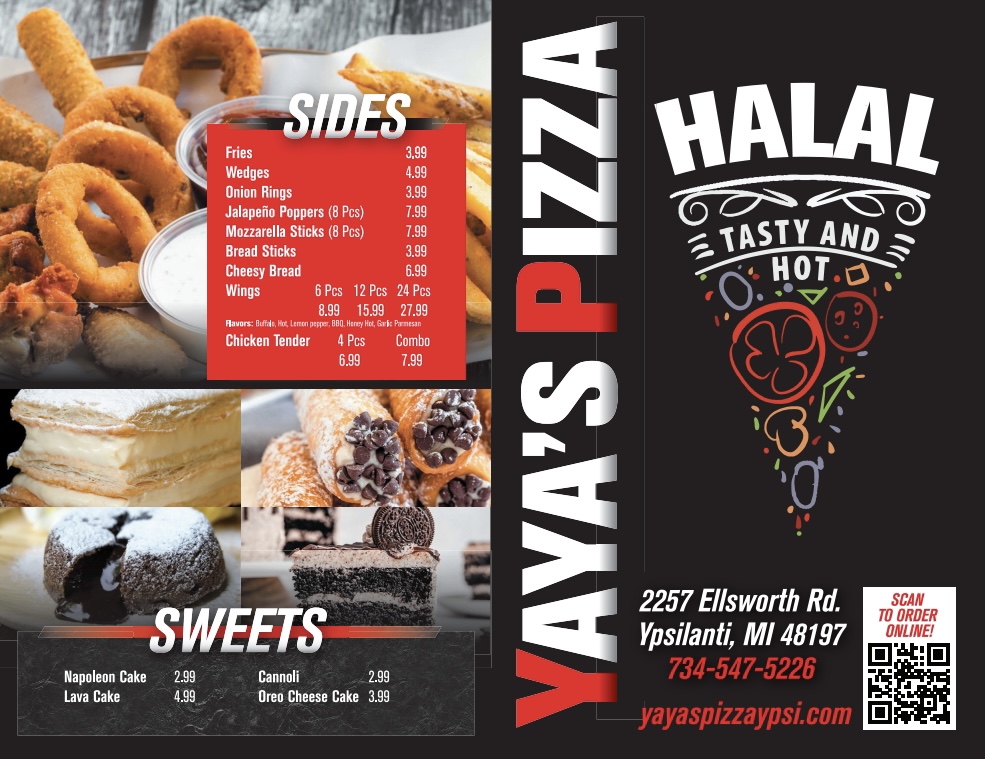 yayas pizza | restaurant | 2257 Ellsworth Rd, Ypsilanti, MI 48197, USA | 7345475226 OR +1 734-547-5226
