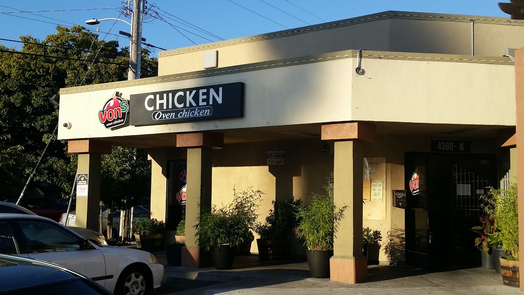 Vons Chicken | restaurant | 4390 Telegraph Ave, Oakland, CA 94609, USA | 5104514242 OR +1 510-451-4242