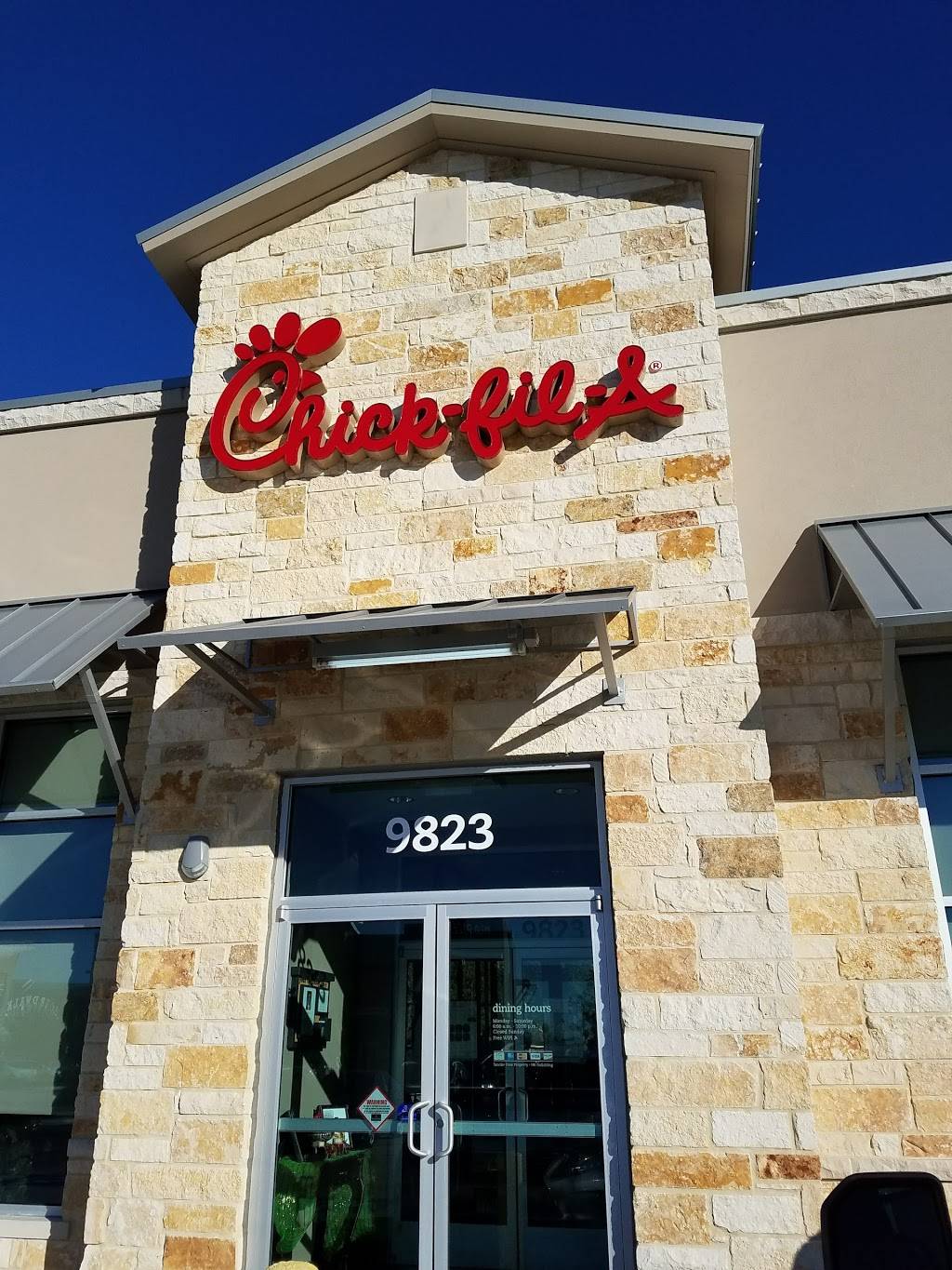 Chick-fil-A | restaurant | 9823 Barker Cypress Rd, Cypress, TX 77433, USA | 2817581240 OR +1 281-758-1240