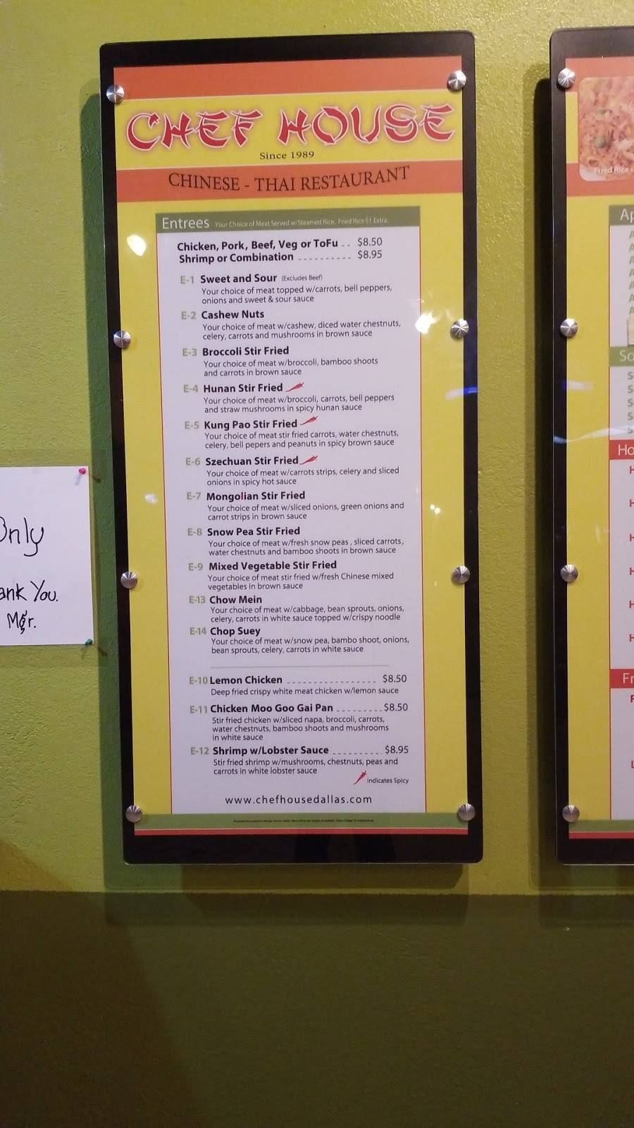 Chef House | restaurant | 4028 Cedar Springs Rd, Dallas, TX 75219, USA | 2145282122 OR +1 214-528-2122