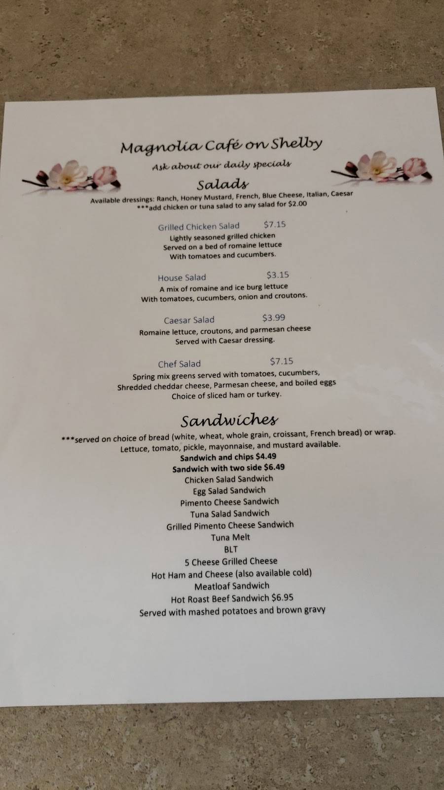 Magnolia Cafe | restaurant | 117 Shelby St, Kingsport, TN 37660, USA | 4237651122 OR +1 423-765-1122