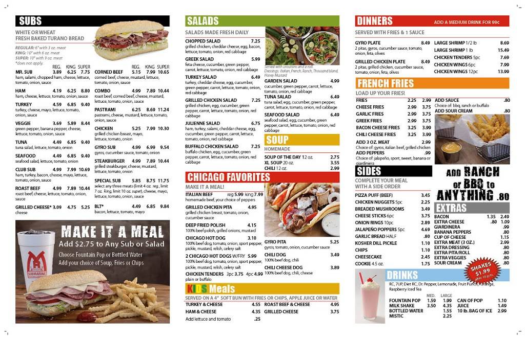 Mr Submarine | meal takeaway | 1801 West Cermak Road, (17th & Cermak, Broadview, IL 60155, USA | 7082238589 OR +1 708-223-8589