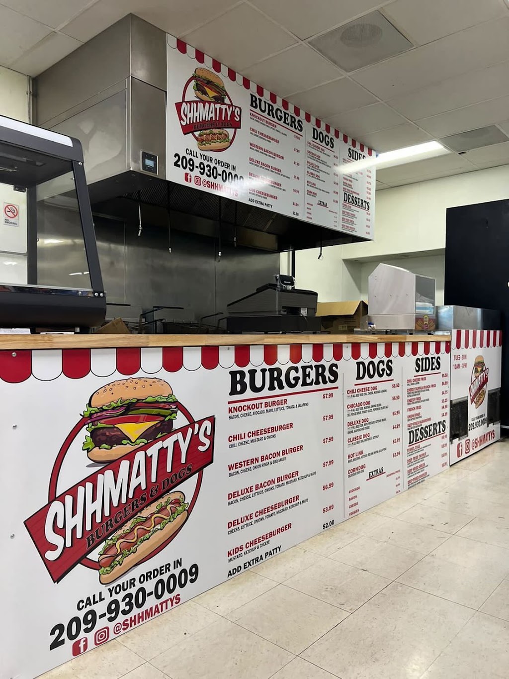 Shhmatty’s “Burgers & Dogs” (Inside the Chevron) | restaurant | 1103 Martin Luther King Jr Way, Merced, CA 95341, USA | 2099300009 OR +1 209-930-0009
