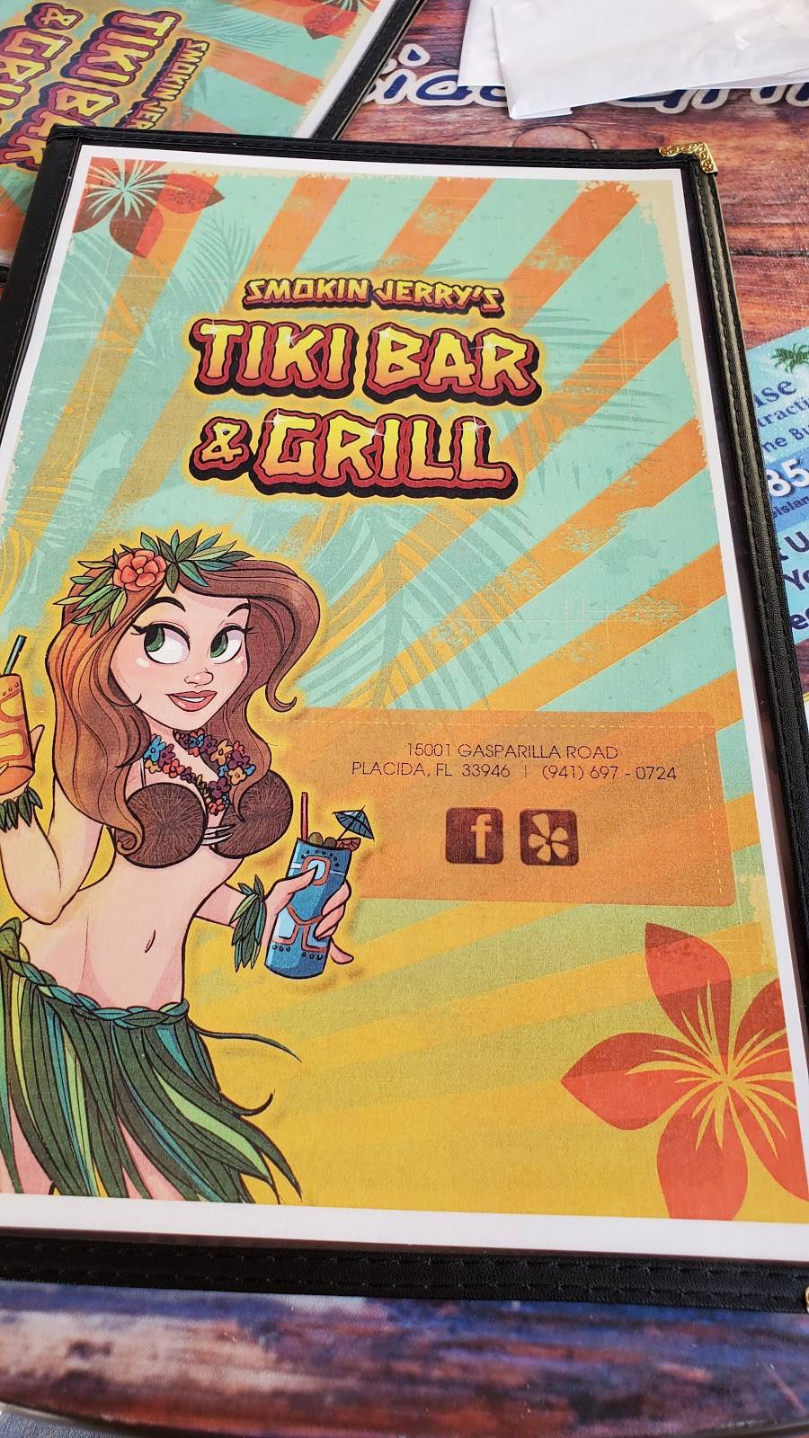Smokin Jerrys Tiki Hut | restaurant | 15001 Gasparilla Rd, Placida, FL 33946, USA | 9416970724 OR +1 941-697-0724