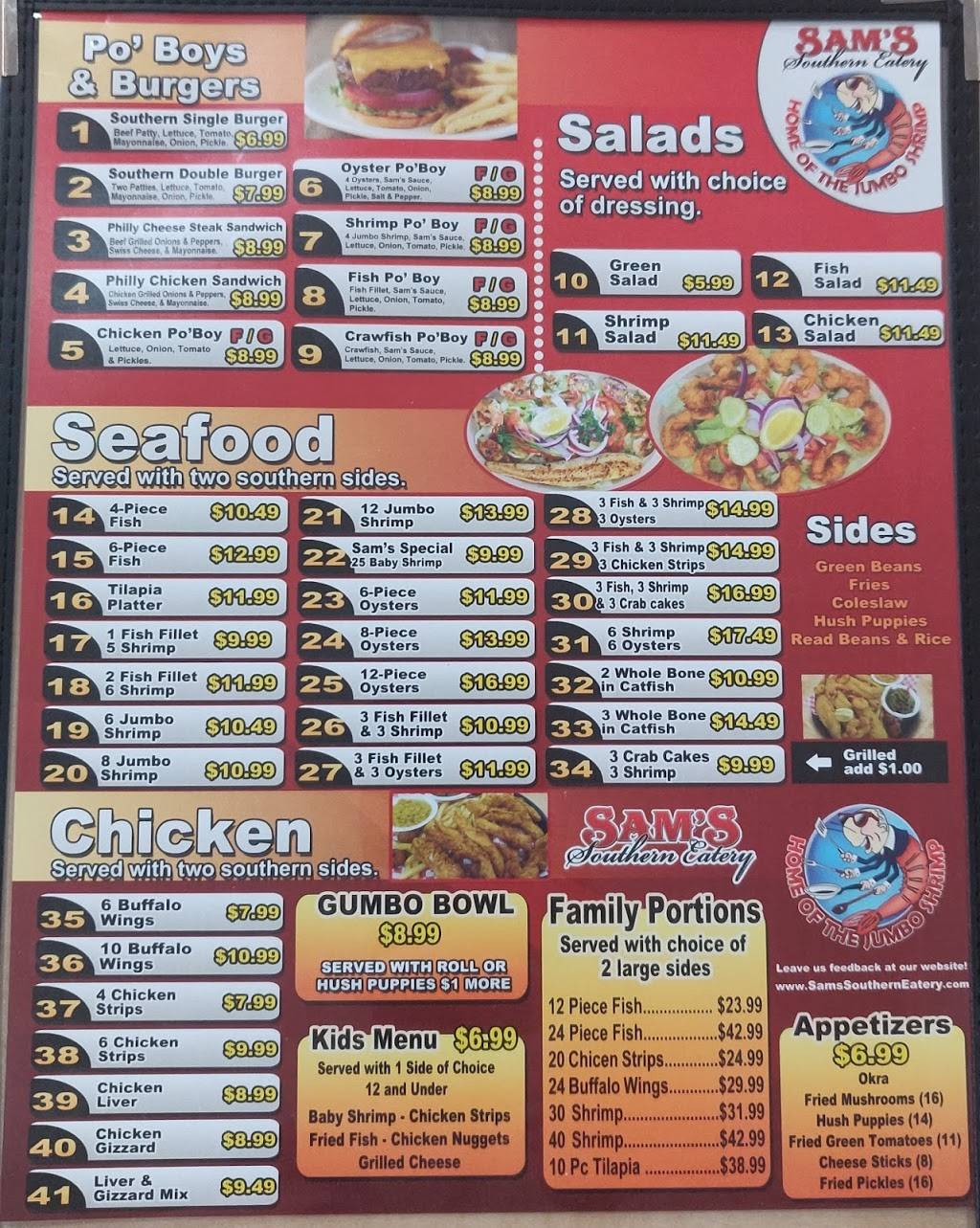 Sams Southern Eatery | restaurant | 920 S 3rd St, Terre Haute, IN 47807, USA | 8129174021 OR +1 812-917-4021