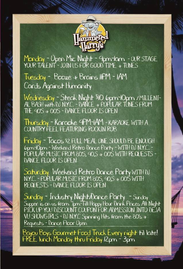 Hammered Harrys Tampa | night club | 6807 E Adamo Dr, Tampa, FL 33619, USA | 8136203800 OR +1 813-620-3800