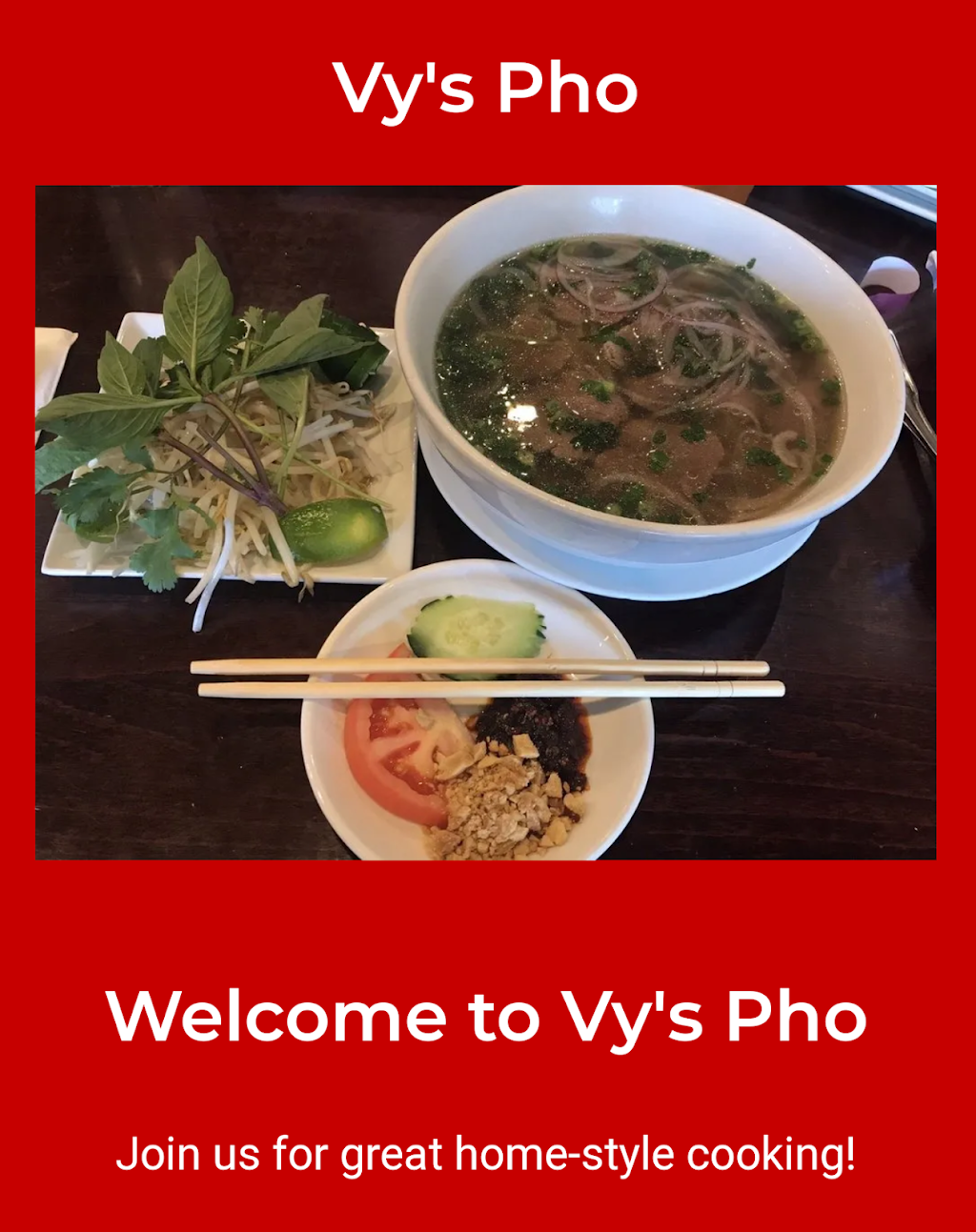 Vys Pho | restaurant | 8004 Denton Hwy #116, Watauga, TX 76148, USA | 8172814600 OR +1 817-281-4600