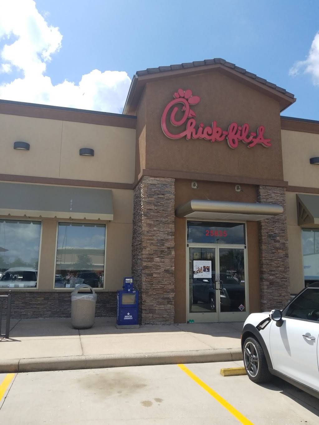 Chick-fil-A | restaurant | 25835 US-290, Cypress, TX 77429, USA | 2812562423 OR +1 281-256-2423