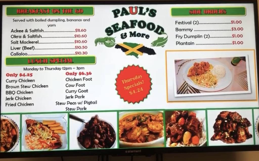 Paul’s Seafood Jamaican Restaurant | restaurant | 7551 W Oakland Park Blvd, Lauderhill, FL 33319, USA | 9547489992 OR +1 954-748-9992