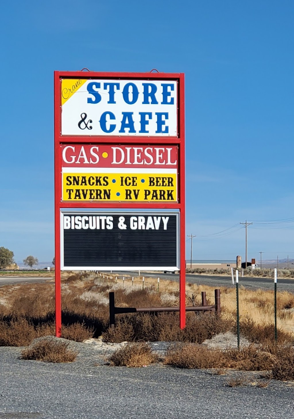 Crane Store & Cafe, Gas and RV camping. | restaurant | 57466 OR-78, Crane, OR 97732, USA | 5415895583 OR +1 541-589-5583
