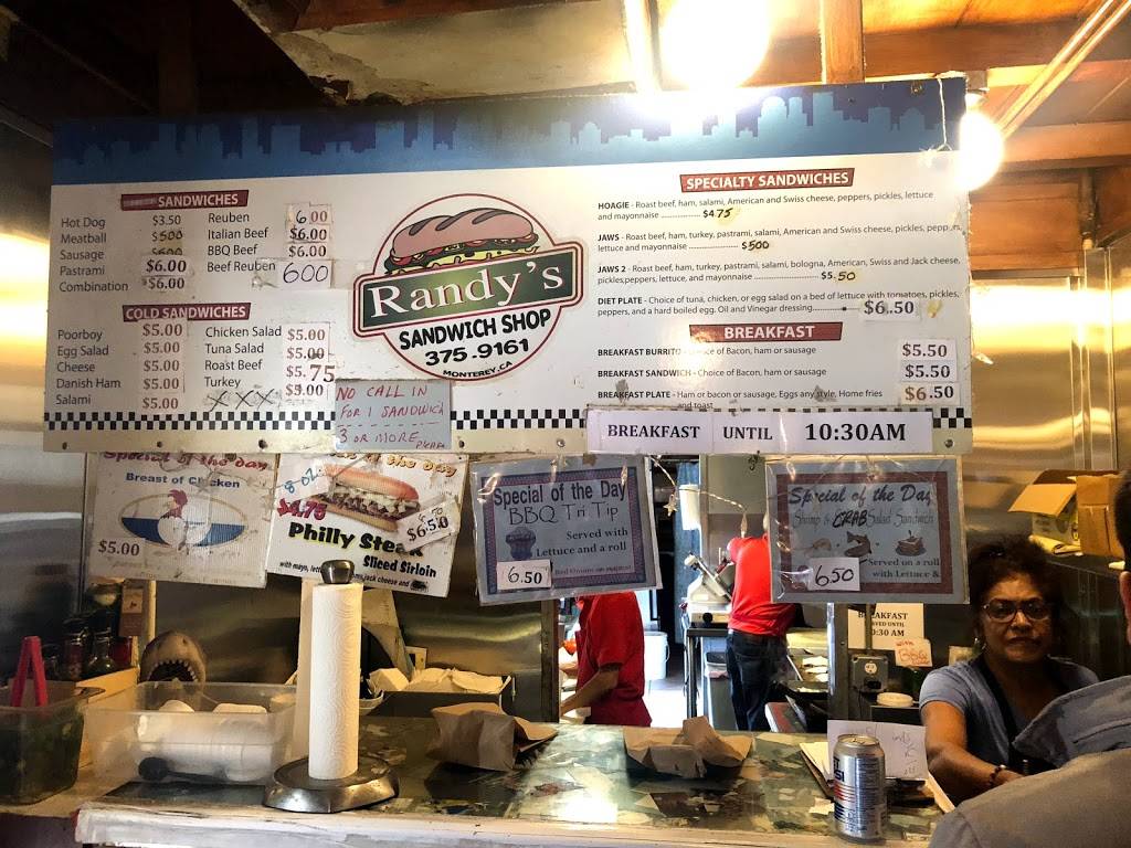 Randys Sandwich Shop | meal takeaway | 1193 10th St, Monterey, CA 93940, USA | 8313759161 OR +1 831-375-9161