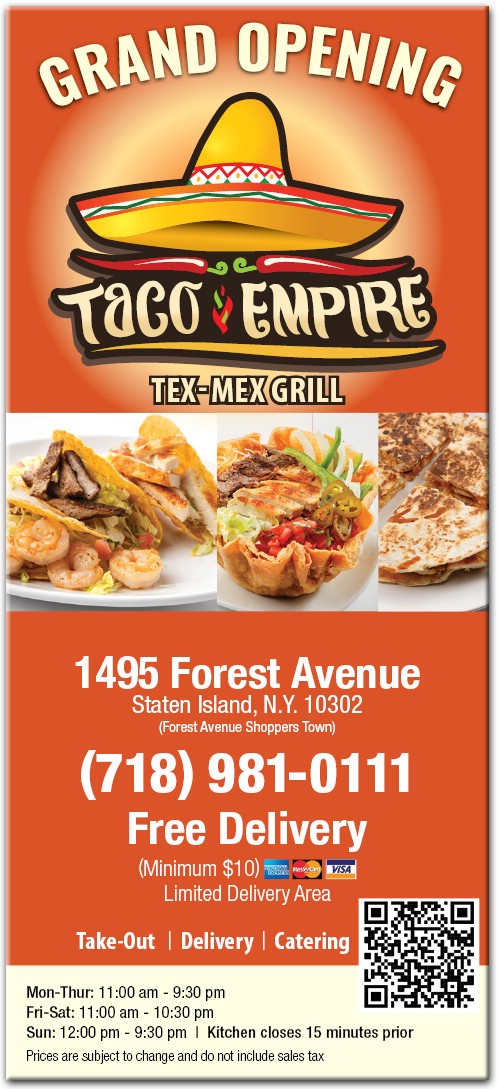 Taco Empire | restaurant | 1495 Forest Ave, Staten Island, NY 10302, USA | 7186194298 OR +1 718-619-4298