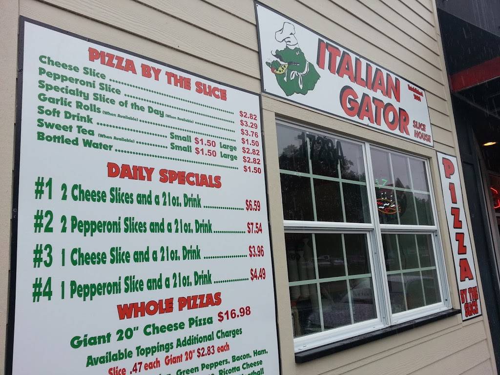 Italian Gator Pizza | restaurant | 1728 W University Ave, Gainesville, FL 32603, USA | 3523674600 OR +1 352-367-4600