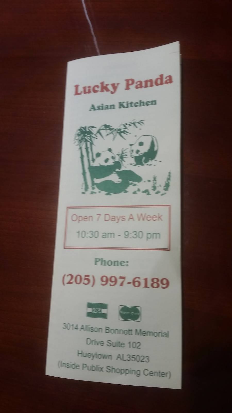 Lucky Panda | restaurant | 3014 Allison-Bonnett Memorial Dr #102, Bessemer, AL 35023, USA | 2059976189 OR +1 205-997-6189