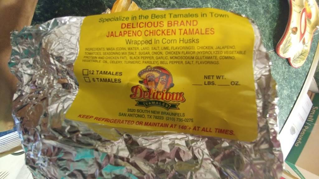Delicious Tamales | restaurant | 3520 S New Braunfels Ave, San Antonio, TX 78223, USA | 2107350275 OR +1 210-735-0275