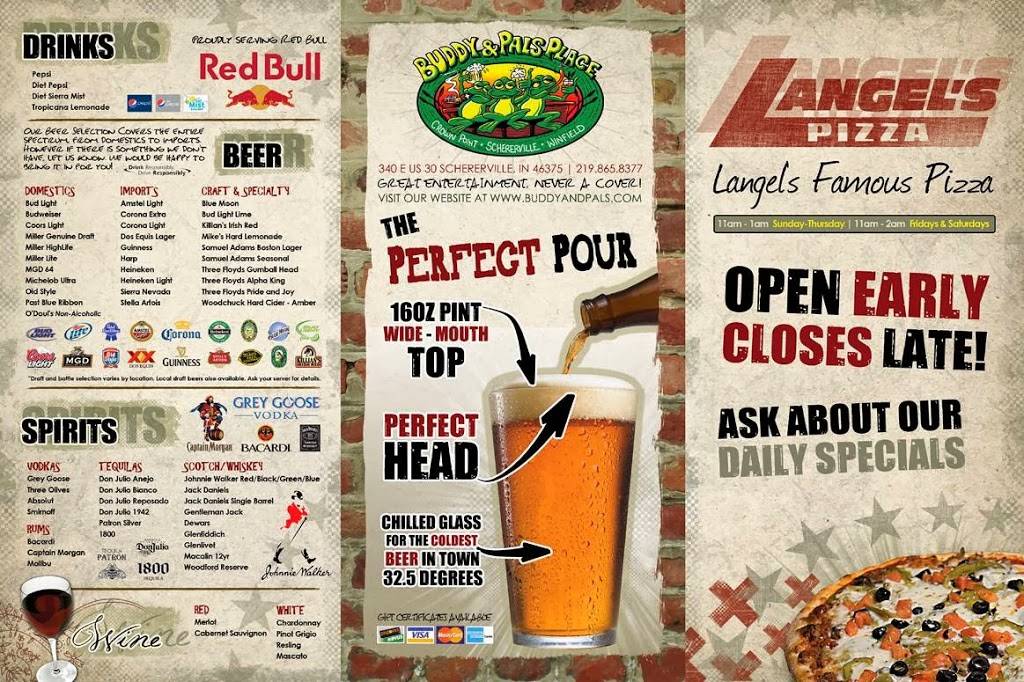 Langels Pizza | restaurant | 342 US-30, Schererville, IN 46375, USA | 2198650333 OR +1 219-865-0333